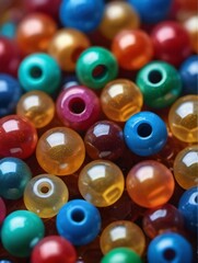 Photo Of A Close Up Of A Bunch Of Beads, Imaginary Recycled Plastic Granules