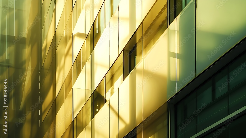 Poster Abstract image of office building : Generative AI