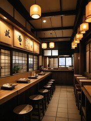 Photo Of Izakaya, Which Is Common In Japan, Is A Reasonable Restaurant Where You Can Enjoy Alcoholic Drinks And Food, This Is An Example Of An Izakaya Interior, Illustration