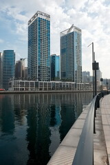 Fototapeta na wymiar Dubai Canal view in Business Bay Dubai, United Arab Emirates