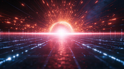 Bright flash in unknown space