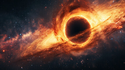 Obraz premium Artistic image of a black hole