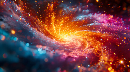 Psychedelic whirlpool of lights and colors