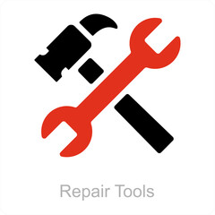 Repair Tools and construction icon concept