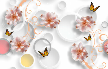 3d wallpaper flower and 3d background amazing design