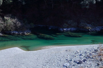 清流土居川の河原　（高知県　仁淀川町）