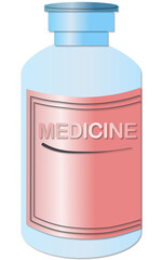 Illustration of medicine bottle