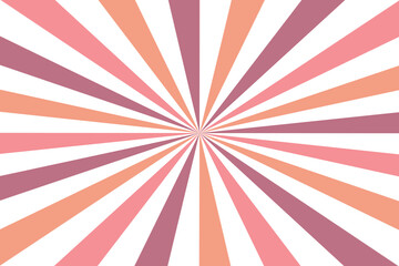 Sun rays Retro vintage style on white background, Sunburst Pattern Background. Rays. Summer Banner illustration