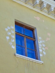 old window in the building