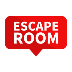 Escape Room Text In Red Rectangle Shape For Sign Information Announcement Business Marketing Social Media Promotion
