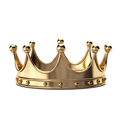 Golden Crown – isolated object on transparent background