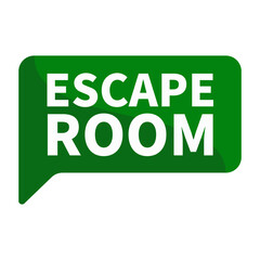 Escape Room Text In Green Rectangle Shape For Sign Information Announcement Business Marketing Social Media Promotion
