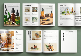 Product Catalog Layout for Natural Cosmetics