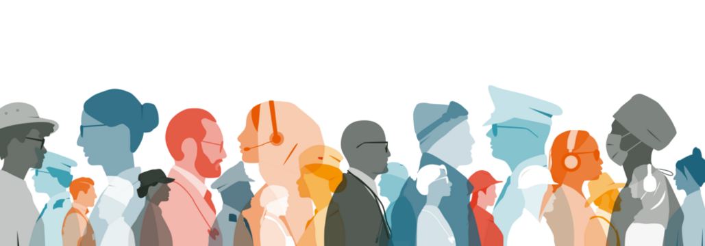 People of different professions together. Transparent background.	 - Powered by Adobe