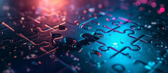 Ready to launch concept photo commemorating the unveiling of innovative technology with a jigsaw puzzle piece being unlocked.