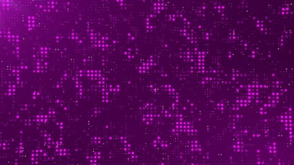 Digital Wire Frame Purple Loop Background