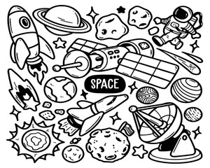 hand drawn set of icon