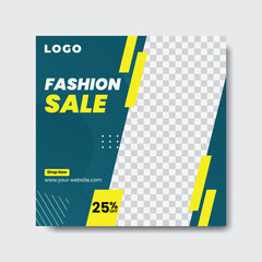 Creative Fashion Sale Social Media Banner Post Design Template