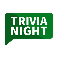 Fototapeta premium Trivia Night Text In Green Rectangle Shape For Information Announcement Business Marketing Social Media Promotion 