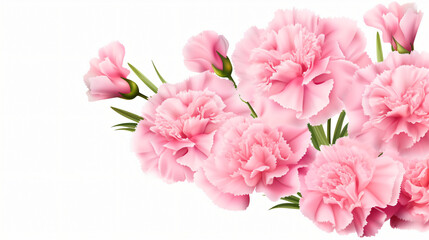 Fototapeta na wymiar A pink carnation bouquet
