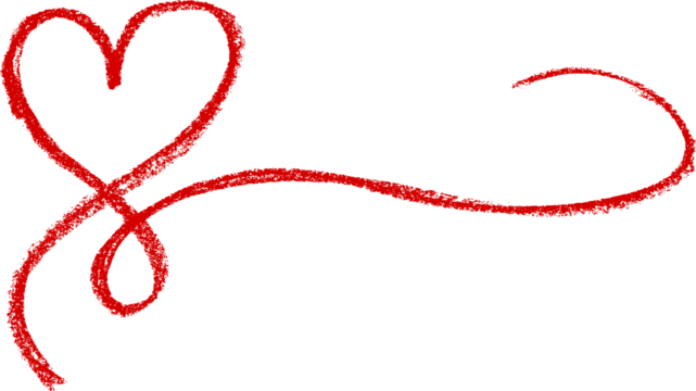 Heart Swirl Crayon Chalk Drawing - Powered by Adobe