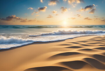 Serene Dunes Overlooking Ocean at Sunrise