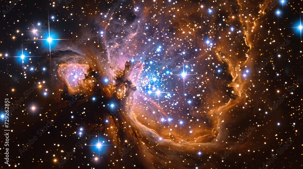Aufkleber photo concept of the wild duck cluster, highlighting its rich concentration of stars and open cluste