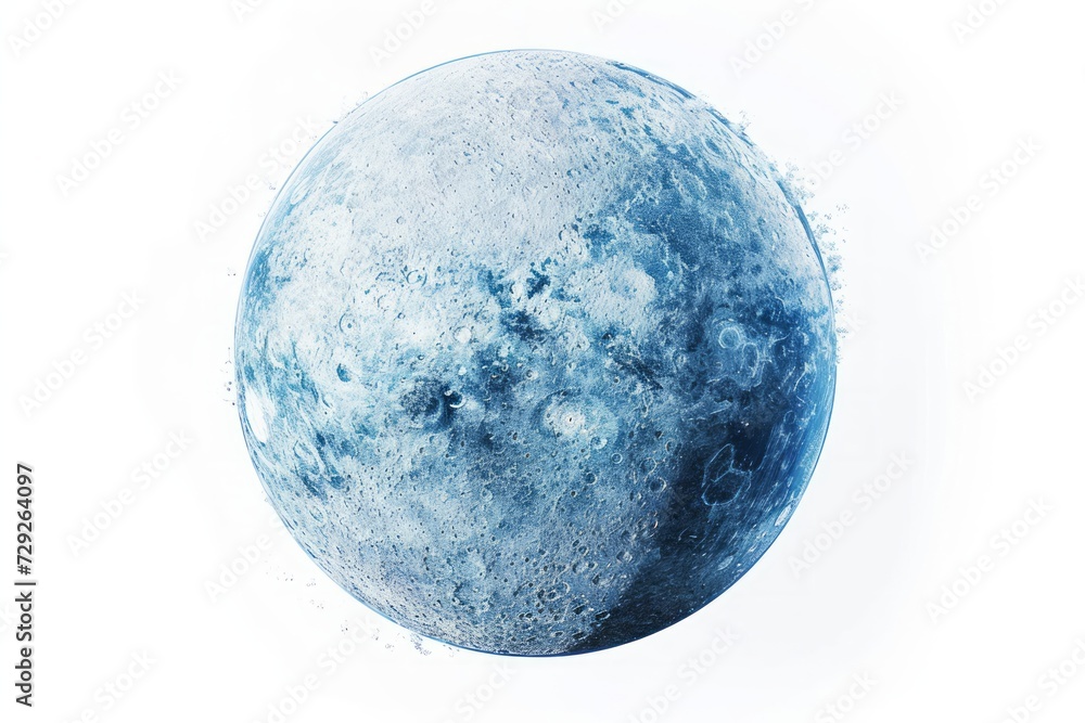 Aufkleber realistic depiction of triton, neptune's largest moon, displaying its icy and geologically active su