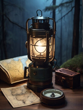 old oil lamp HD 8K wallpaper Stock Photographic Image