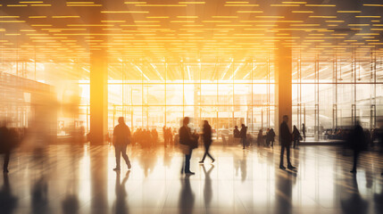 Airport lobby golden