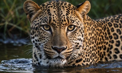 Savannah Elegance: African Leopard's Grace in Its Natural Habitat