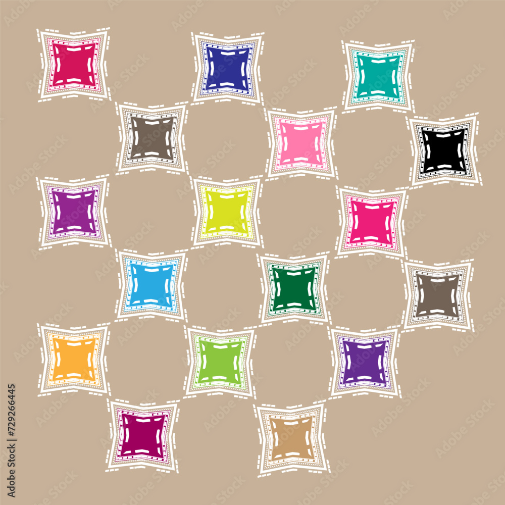 Poster a square image with a multi-colored pattern like a gemstone.