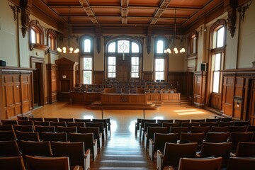 empty courtroom 