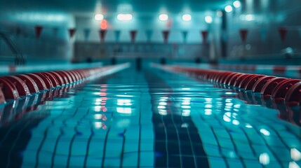 photo of sport swimming pool shot on Nikon D850 - obrazy, fototapety, plakaty