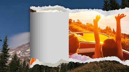 Torn Paper Dynamic Intro - obrazy, fototapety, plakaty