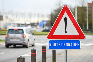 route degradée attention Belgique Wallonie
