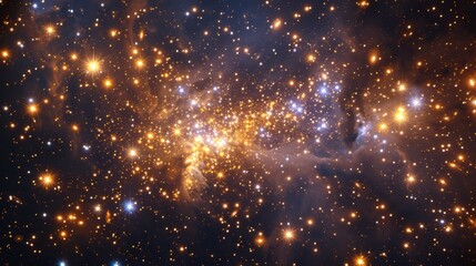 Realistic portrayal of the Beehive Cluster , showcasing its open star cluster structure and diverse stellar population Generative AI