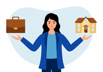 Work life balance concept. Smart time management. Finding a balance.