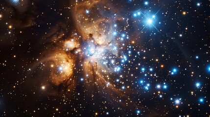 Realistic portrayal of the NGC 6025 Open Cluster, displaying its young stars and open structure...