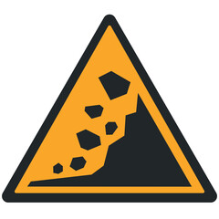 WARNING PICTOGRAM, WARNING; LANDSLIDE ZONE ISO 7010 - W078, VECTOR