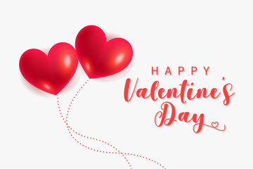 valentine day background with luxury love balloon vector