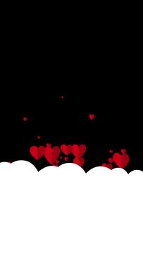 valentine red hearts