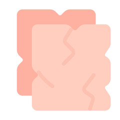 Thorn paper icon with flat color style