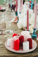 Table setting for a wedding day
