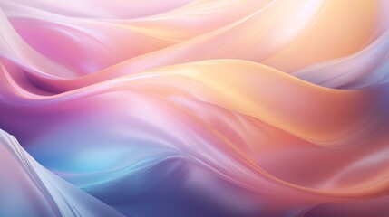 Obraz premium Translucent layers of soft pastel hues melding together to form an abstract background. Generative AI