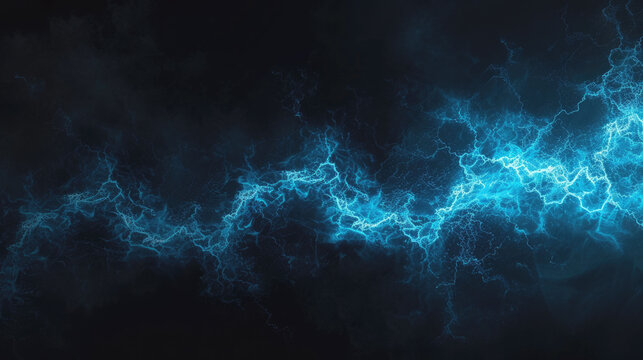 Abstract line effect Blue energy on black background.