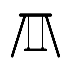 Swing flat vector icon on white background