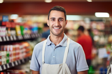 store or shop clerk  person portrait concept