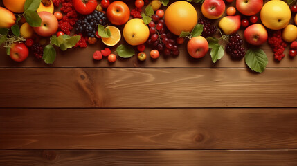 Obraz na płótnie Canvas The concept for summer background made of fruits and space area, food summer, food concept. Healthy food background with copy space area for text. Frame Fruits Background