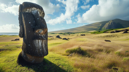 Easter island idols.  - obrazy, fototapety, plakaty
